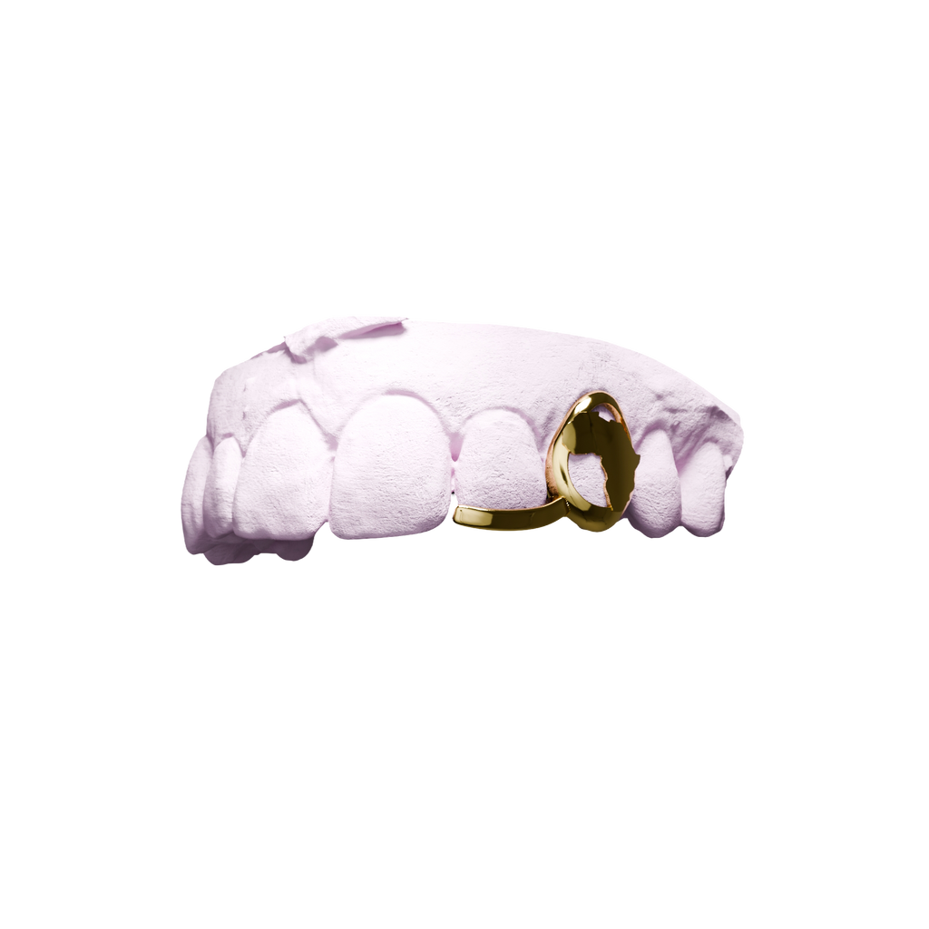 Grillz Fenêtre 3D Afrique + Barre – Afrique en relief sur fenêtre et barre, or, vue 3/4