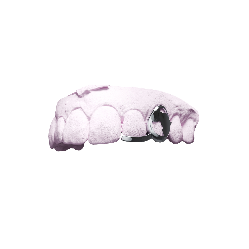 Grillz Fenêtre 3D Afrique + Barre – Afrique en relief sur fenêtre et barre, argent, vue 3/4