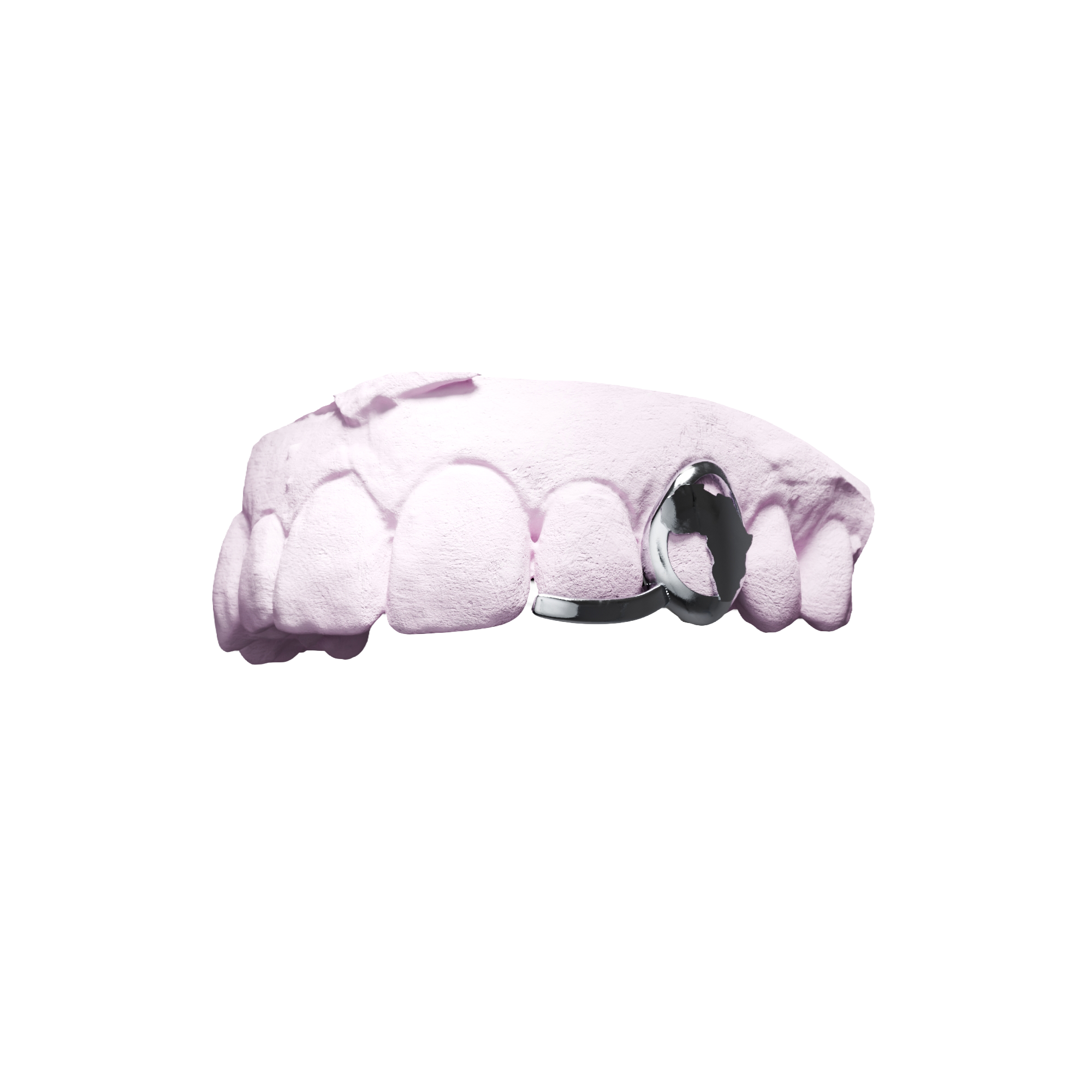 Grillz Fenêtre 3D Afrique + Barre – Afrique en relief sur fenêtre et barre, argent, vue 3/4